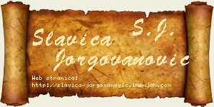 Slavica Jorgovanović vizit kartica